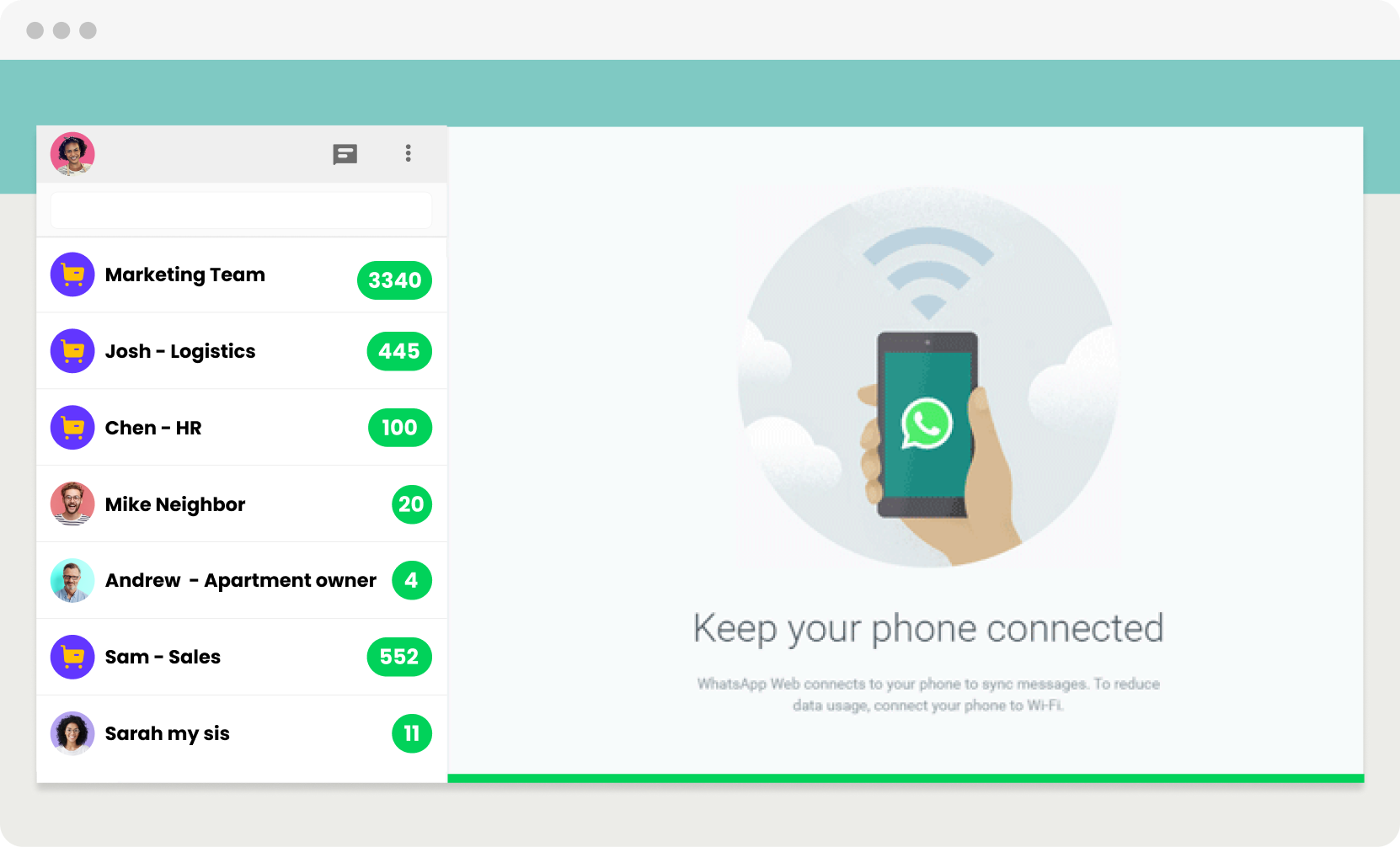 whatsapp messy interface