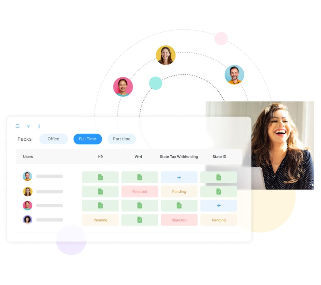 User interface for managing documents on Connecteam compliance management software