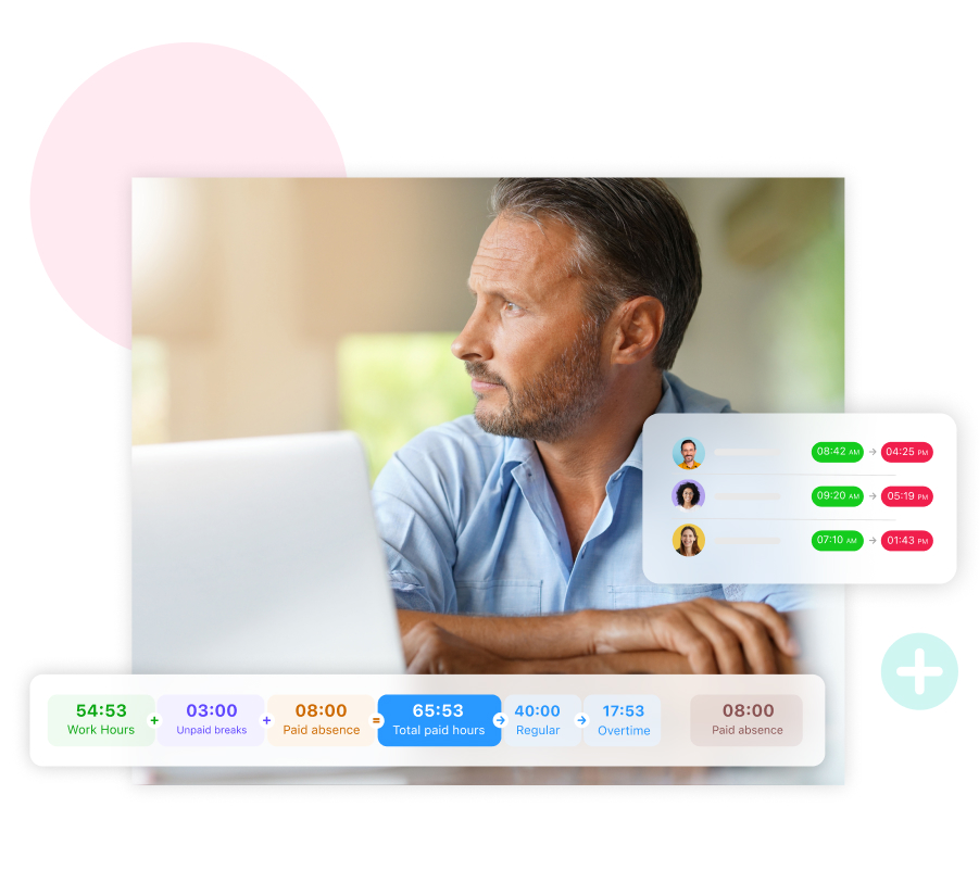Connecteam Time Card Software interface