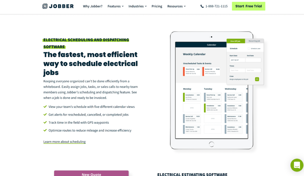  jobber electrical contractor software home page