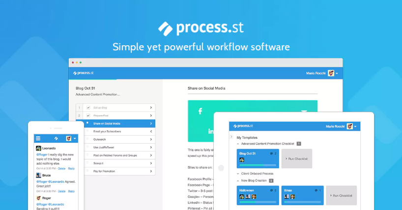 workflow management tool by process.st