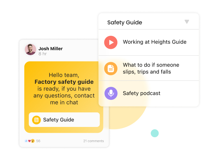 screenshot of a safety guide that was created with Connecteam's courses feature