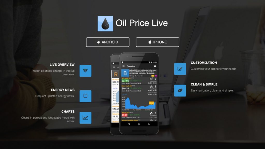 Screenshot of the Oil Price Live website