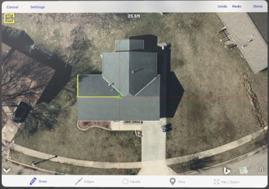 RoofSnap roofing app user interface