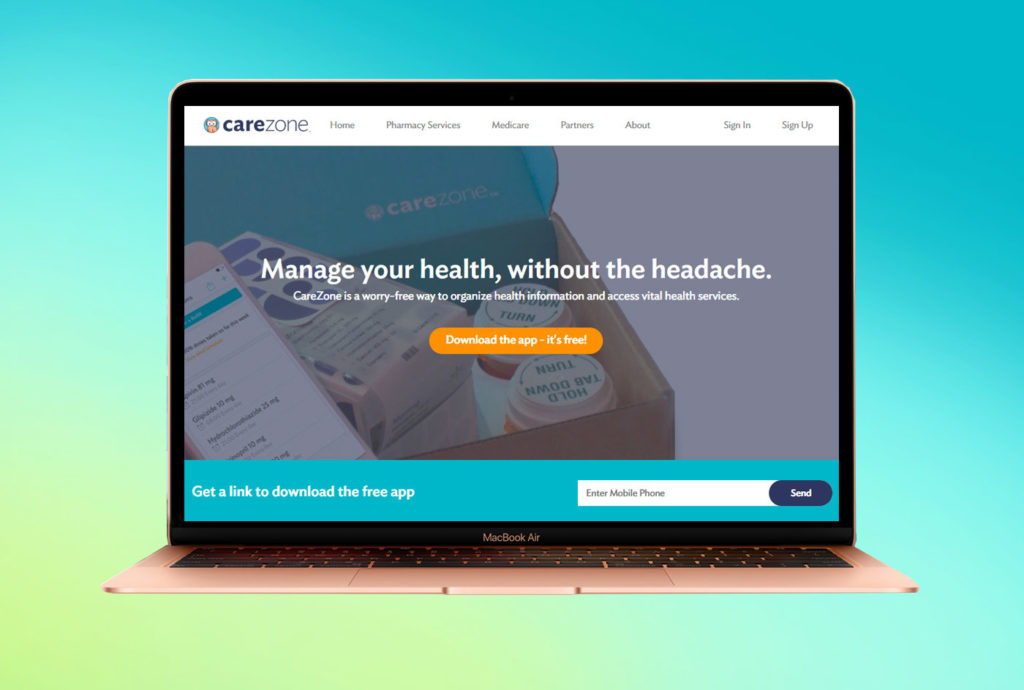 carezone home health software user interface