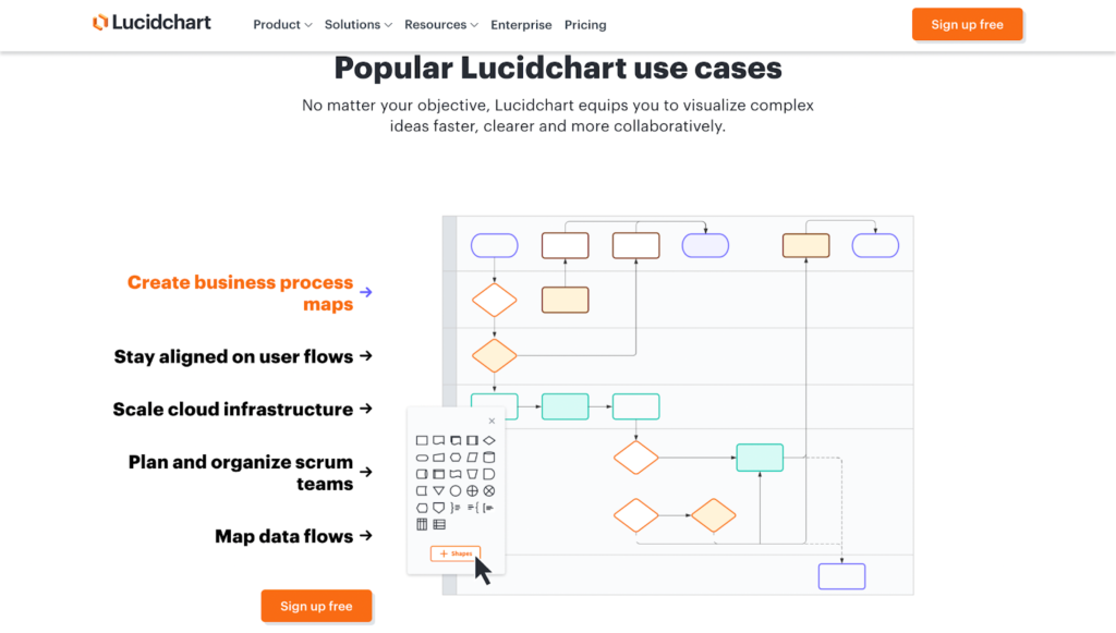 lucidchart free timeline software web page