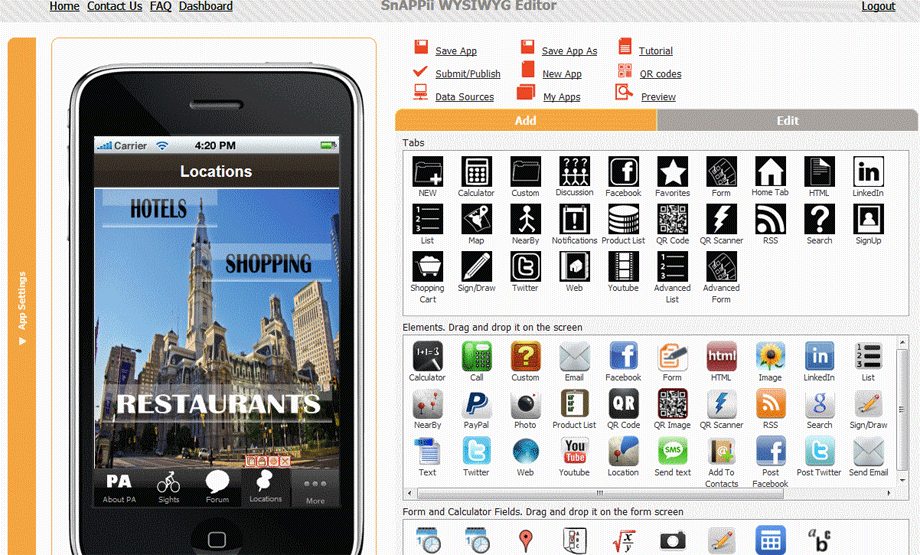 snappii retail app user interface