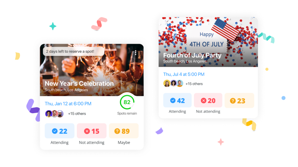 Connecteam's employee event management app user interface