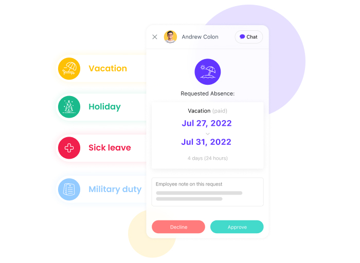 holiday scheduling with Connecteam
