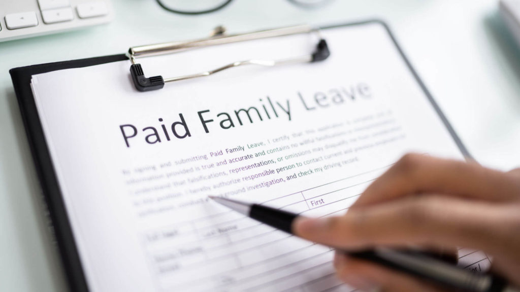 A request form for paid family leave