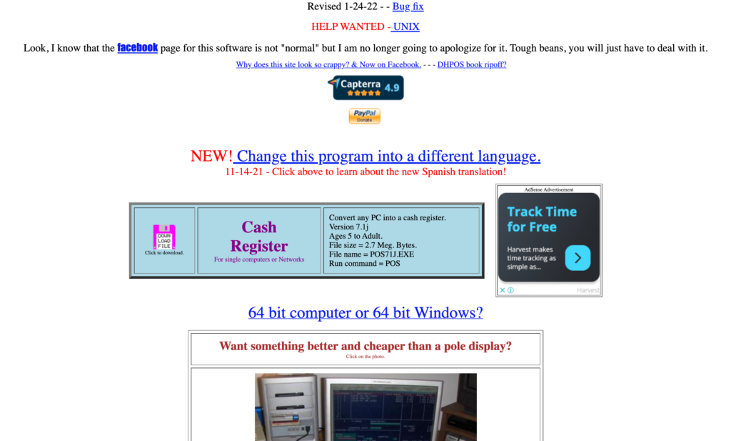 Screenshot of the KeyHut webpage