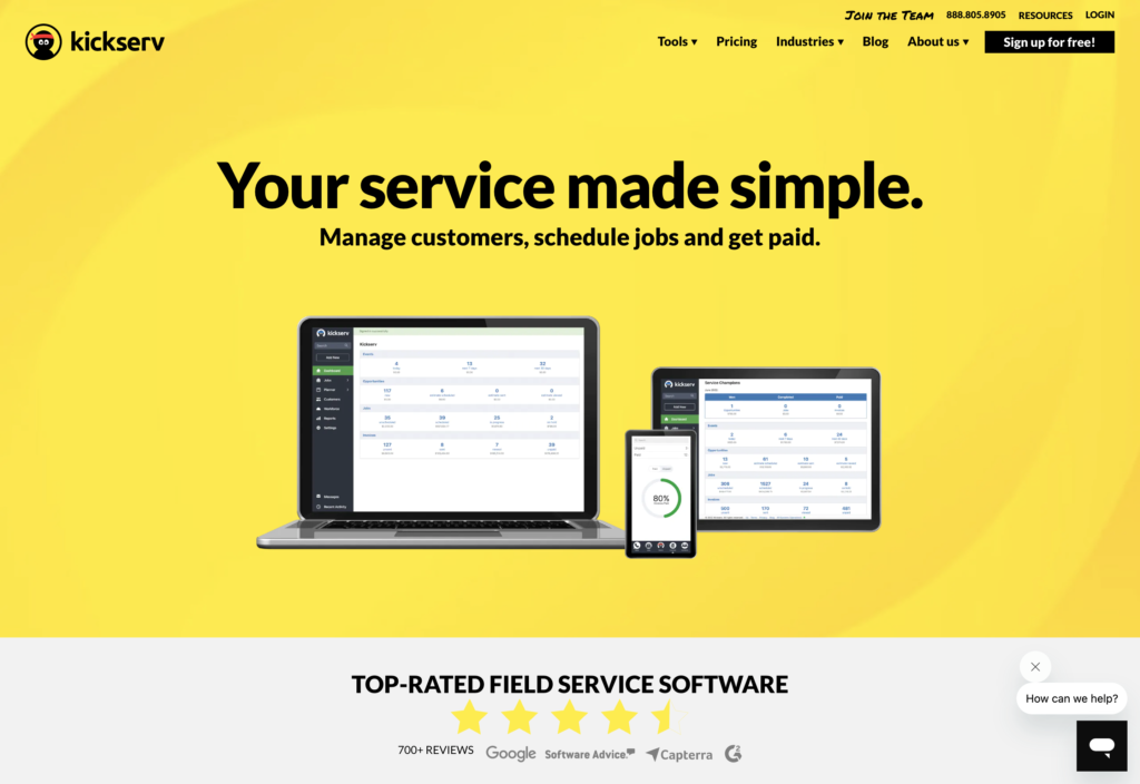 Screenshot of the Kicksrev webpage