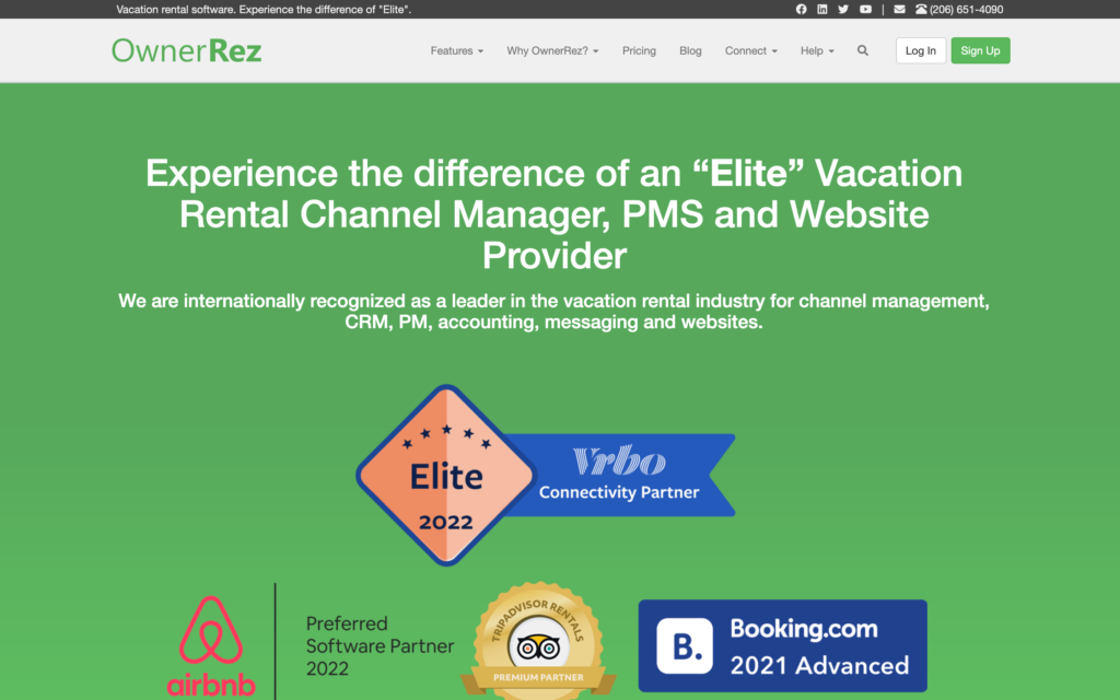 Screenshot of the Owner Rez webpage