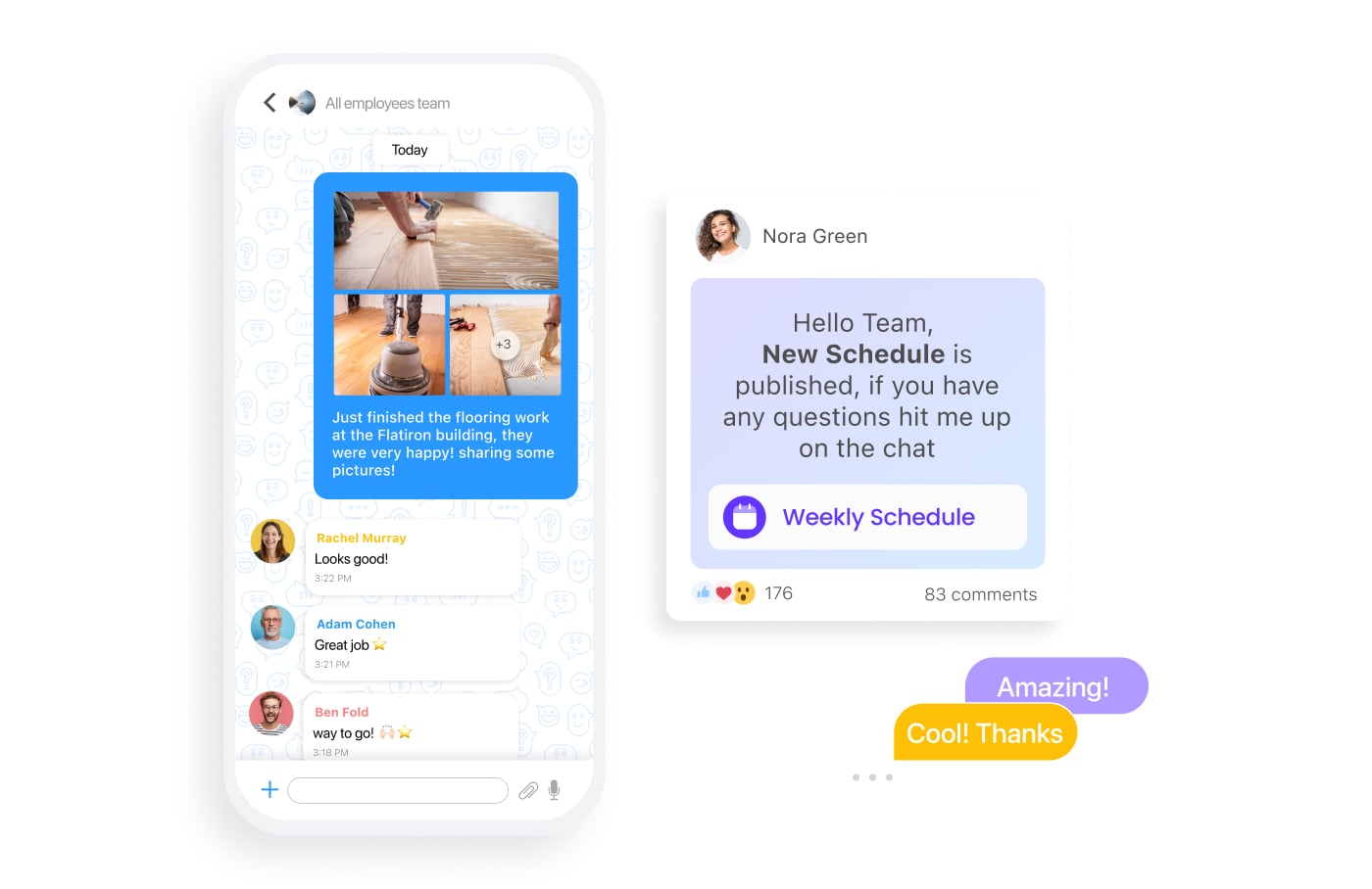 Connecteam Engagement inrerface