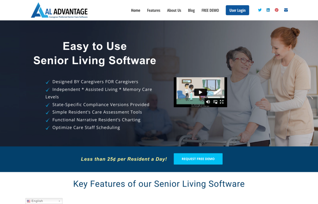 Screenshot of the AL Advantage webpage