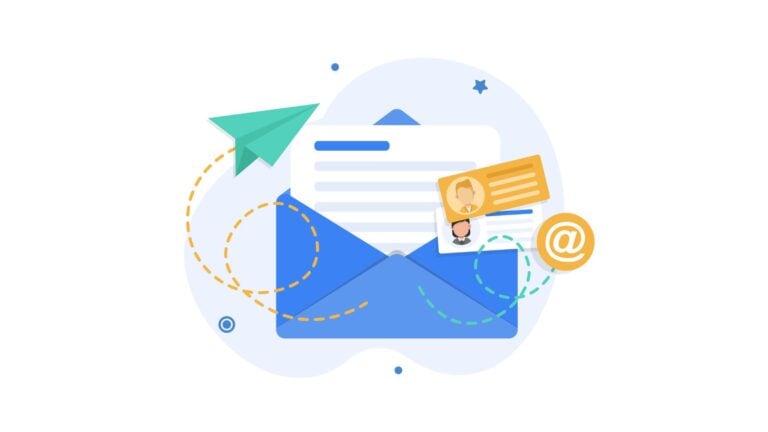 An illustration of email being used as a communication tool