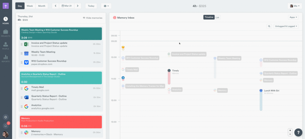 Image of Timely's Memory tracker