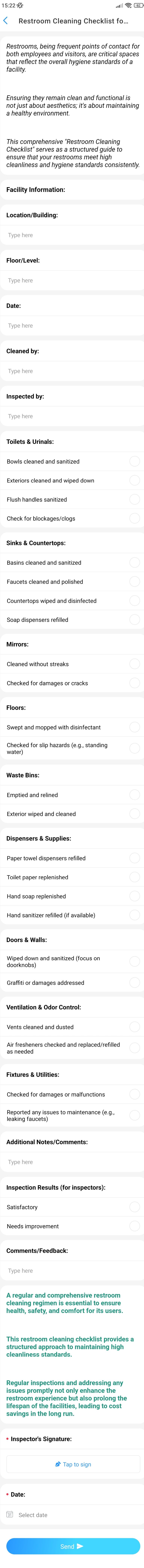 Restroom Cleaning Checklist for Cleaning Businesses