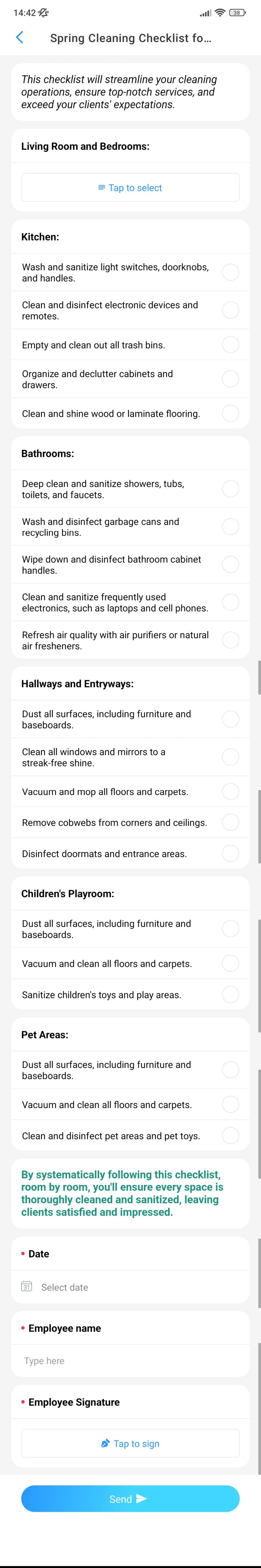 Spring Cleaning Checklist for Cleaning Businesses screenshot