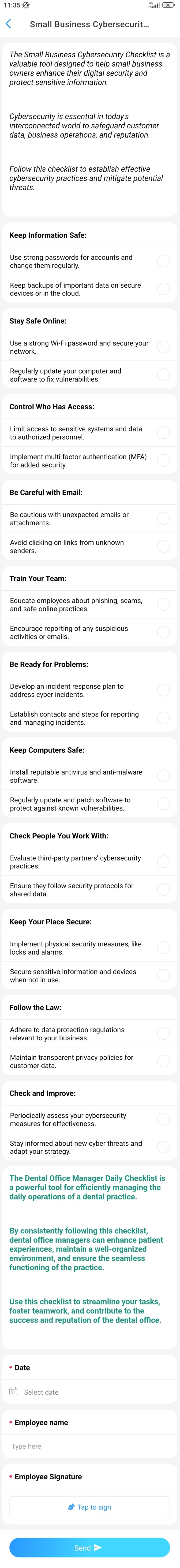 Small Business Cybersecurity Checklist