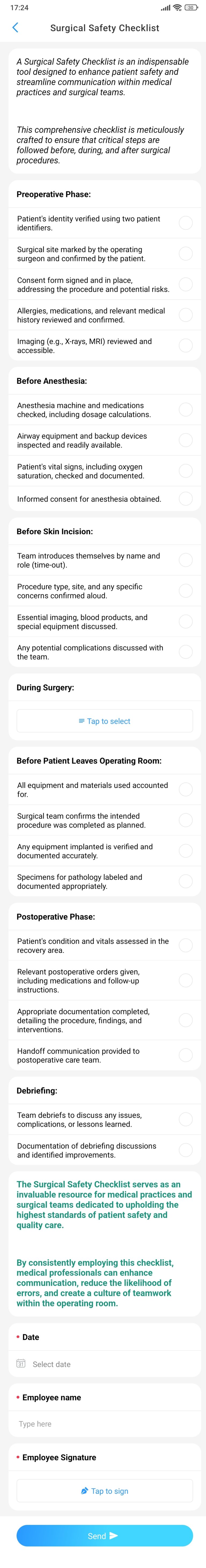 Surgical Safety Checklist
