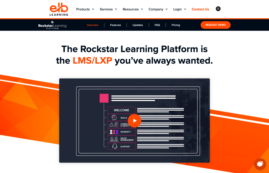 Screenshot of the Rockstar Learning Platform webpage