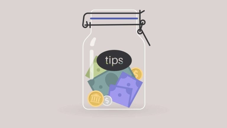 An illustration of a tip jar