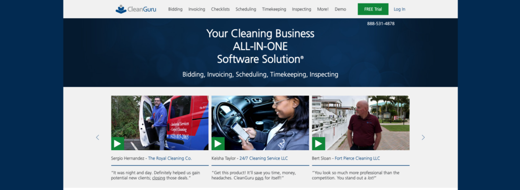 Screen-Shot Homepage clean guru