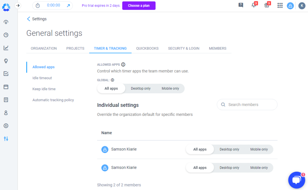 Hubstaff lets you dictate where employees can track time.  