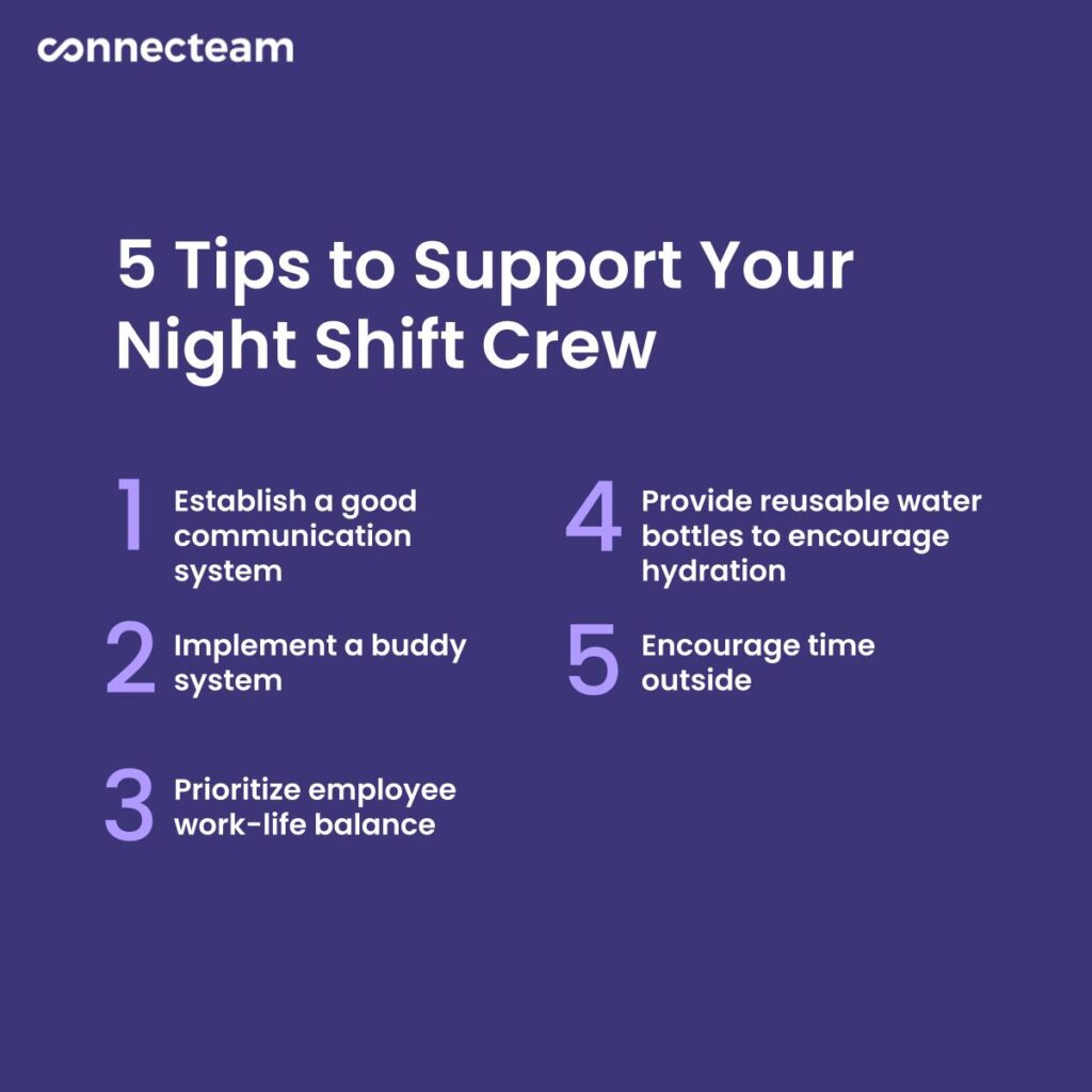 5 tips to support your night shift crew