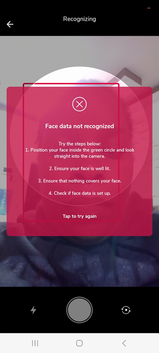 Screenshot showing Jibble&rsquo;s facial recognition in action. 