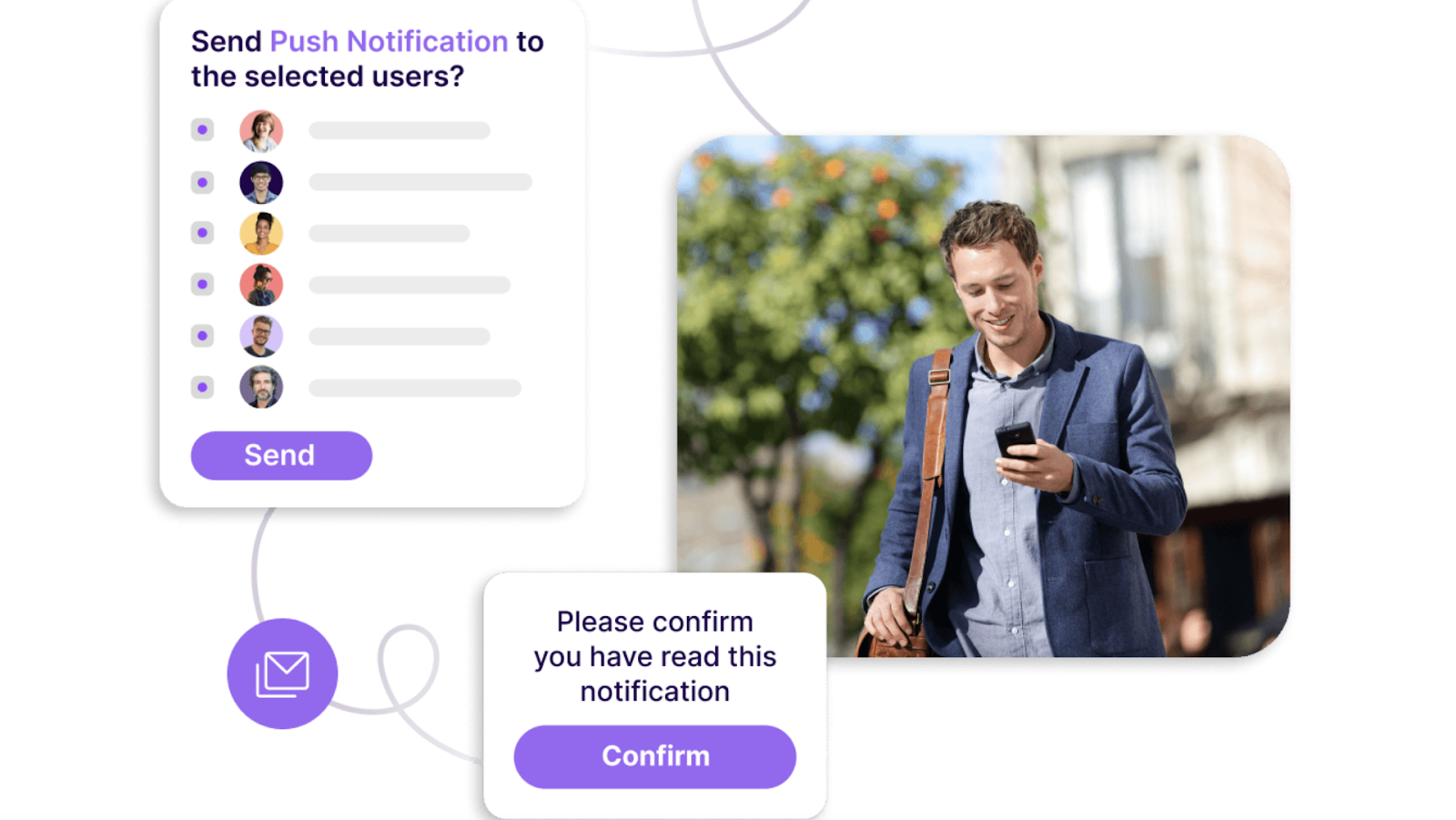 Workvivo’s critical communication feature lets you message users via push notifications and ask for confirmation that they’ve read the message.