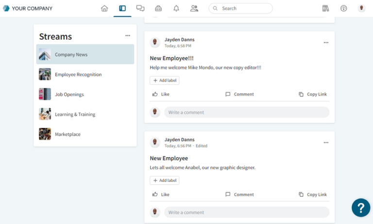 Screenshot showing Beekeeper&rsquo;s streams page. 