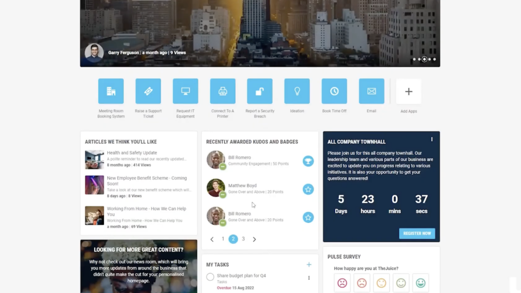 Unily Page Honest Unily Review : Pros, Cons, Features & Pricing