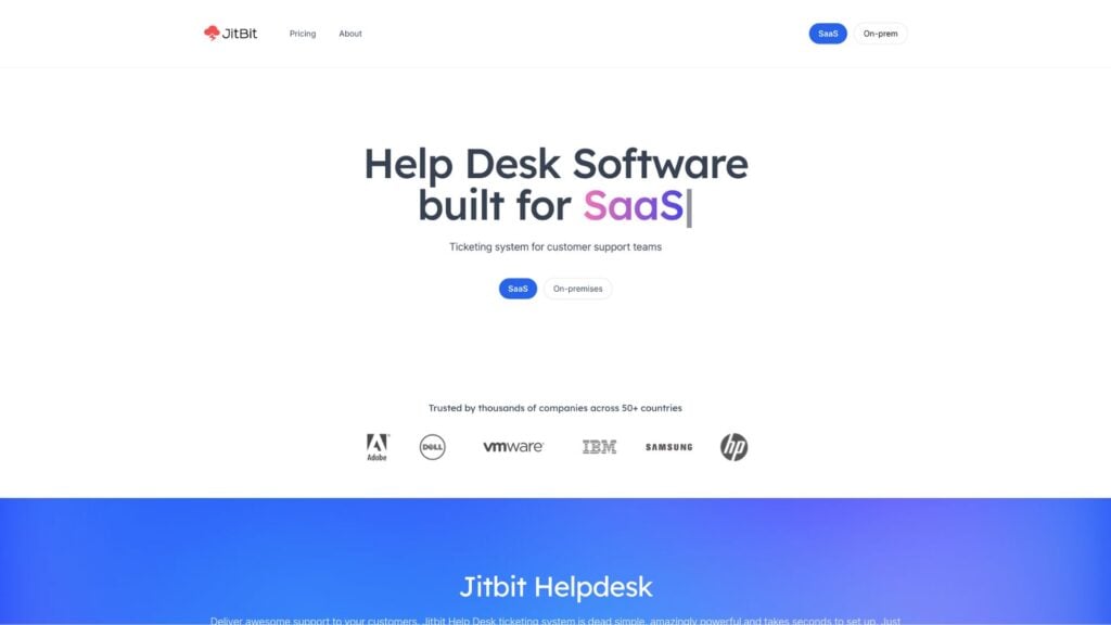 A screenshot of the JitBit homepage