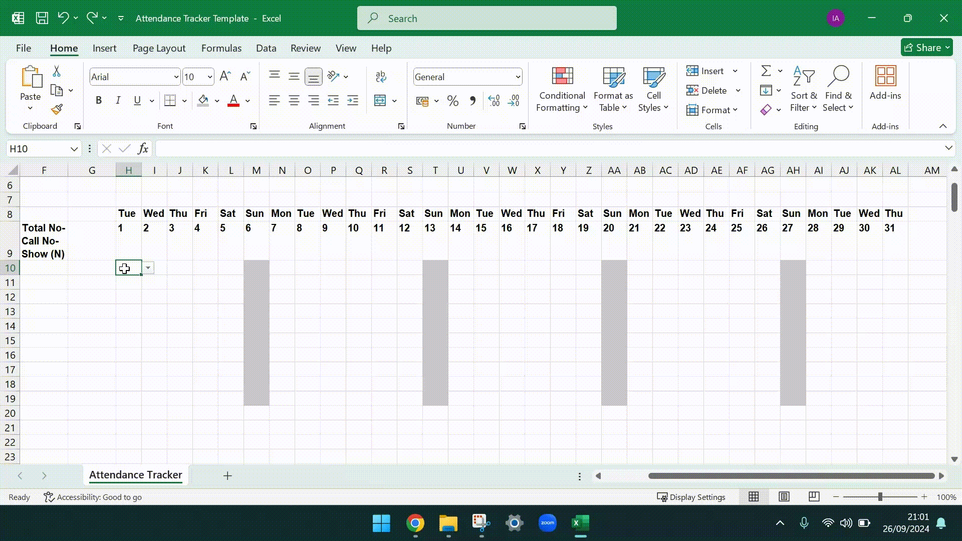 A gif showing how to apply color fill rules in Excel