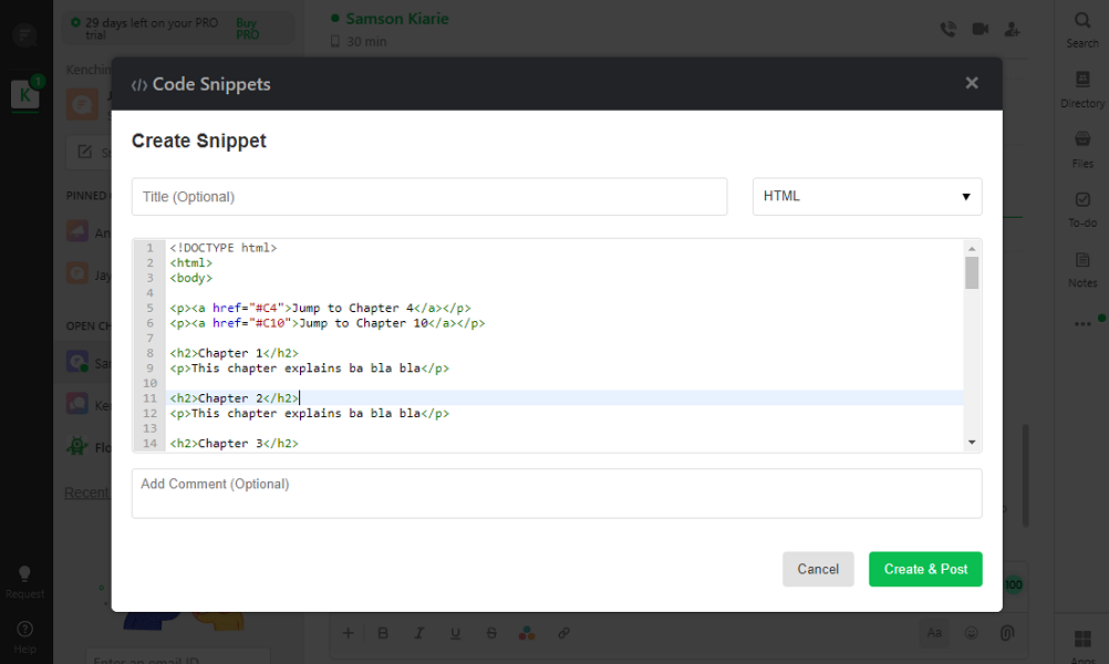 Screenshot showing Flock’s code editor