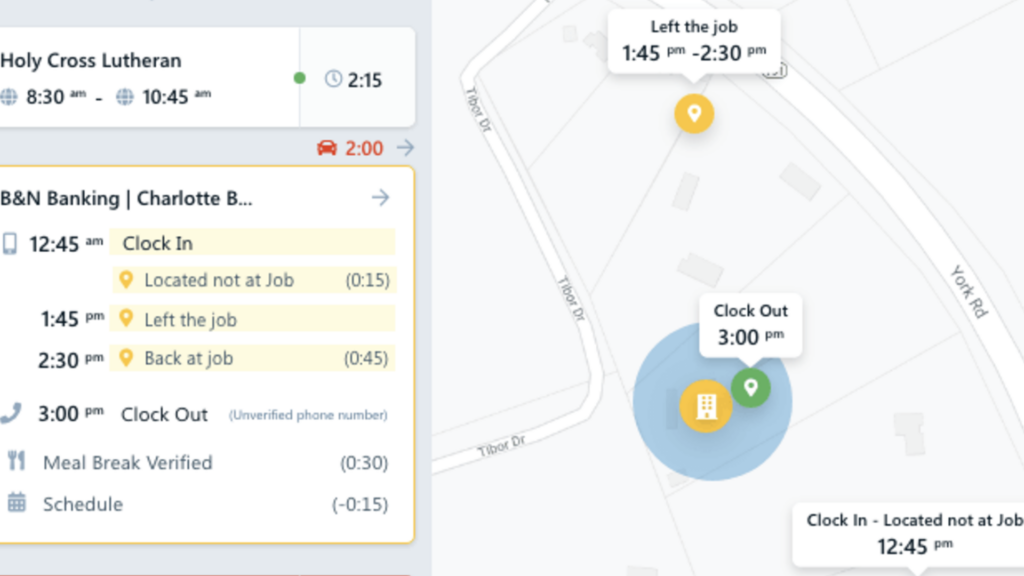 Chronotek shows you employees' time, including overtime, breaks, GPS locations, and infractions—such as clocking in outside of geofences.