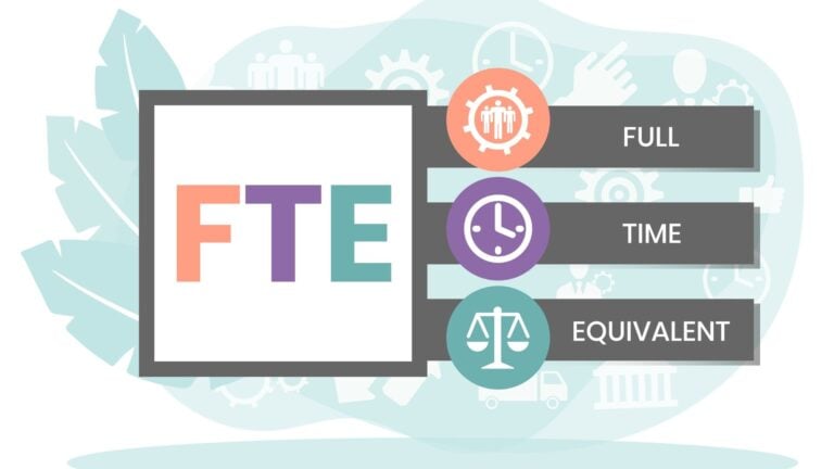 An illustration showing the term full time equivalent