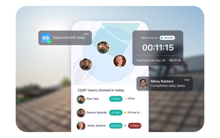 Illustration of Connecteam Mobile App