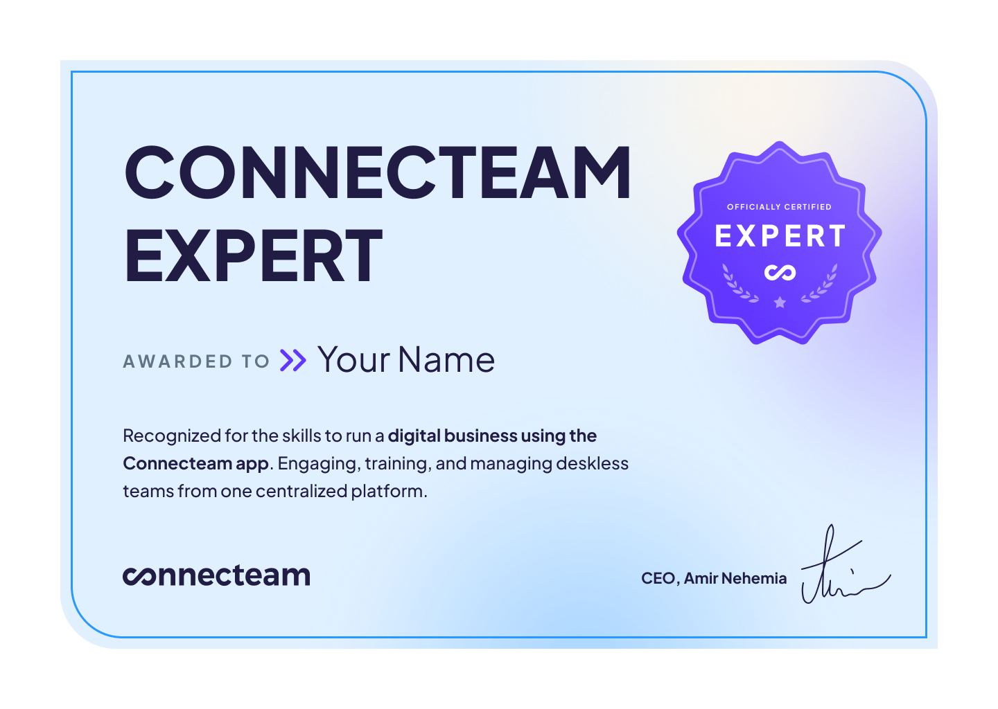 Connecteam Expert Certificate