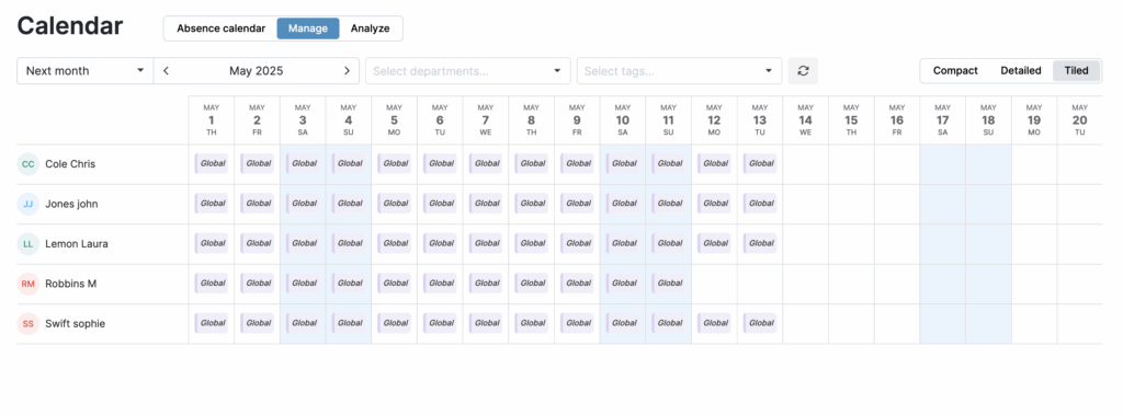 A screenshot of All Hours’ web app, highlighting how the time policy feature works.