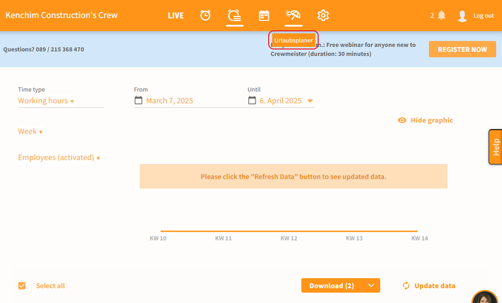 Screenshot showing feature name popup