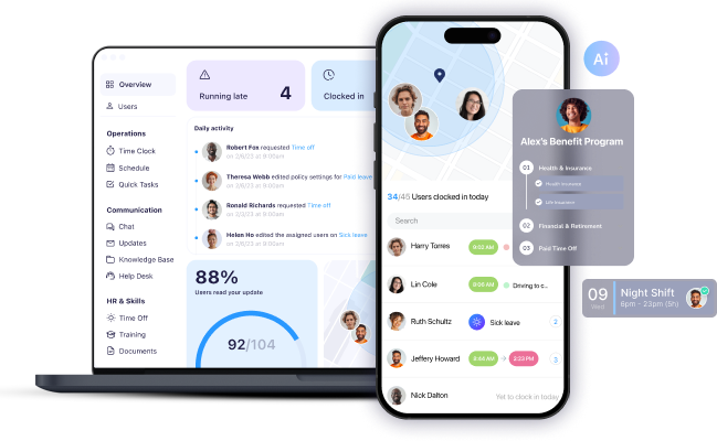 Illustration of Connecteam's platform