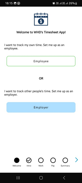 Screenshot showing the welcome page