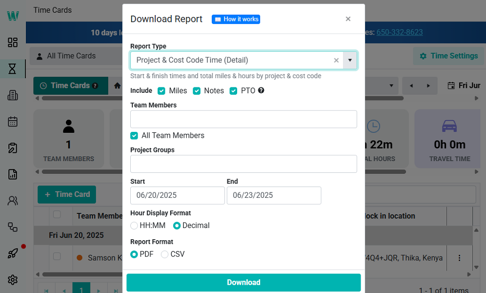 You have to download some reports to view and analyze them.