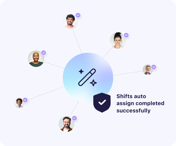 Shifts auto-assign completed for multiple team members