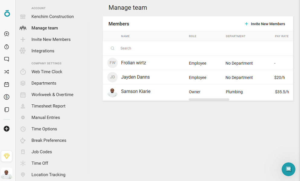 Screenshot showing Atto’s team management hub