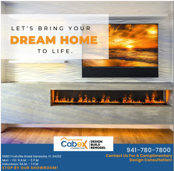 The Cabex Construction flyer offering a free design consultation.