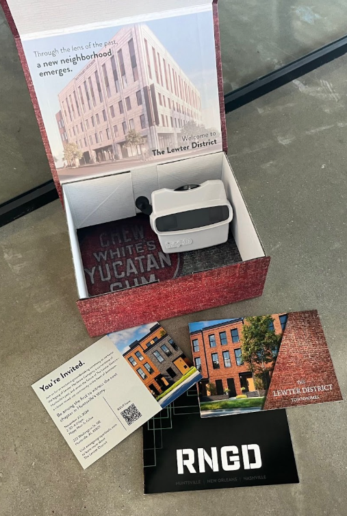 An image showing the different materials used for the RNGD marketing campaign.